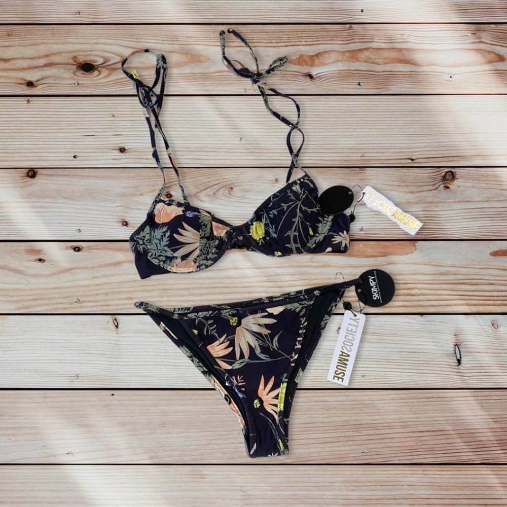 🌺AMUSE SOCIETY 🌺 // CORAL SHORE UNDERWIRE TOP & STARFISH SKIMPY / BIKINI